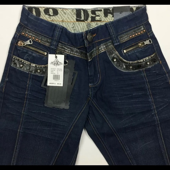 DODENIM DXM-004 Dark Blue Wash Straight Cut Jeans - Picture 3 of 5